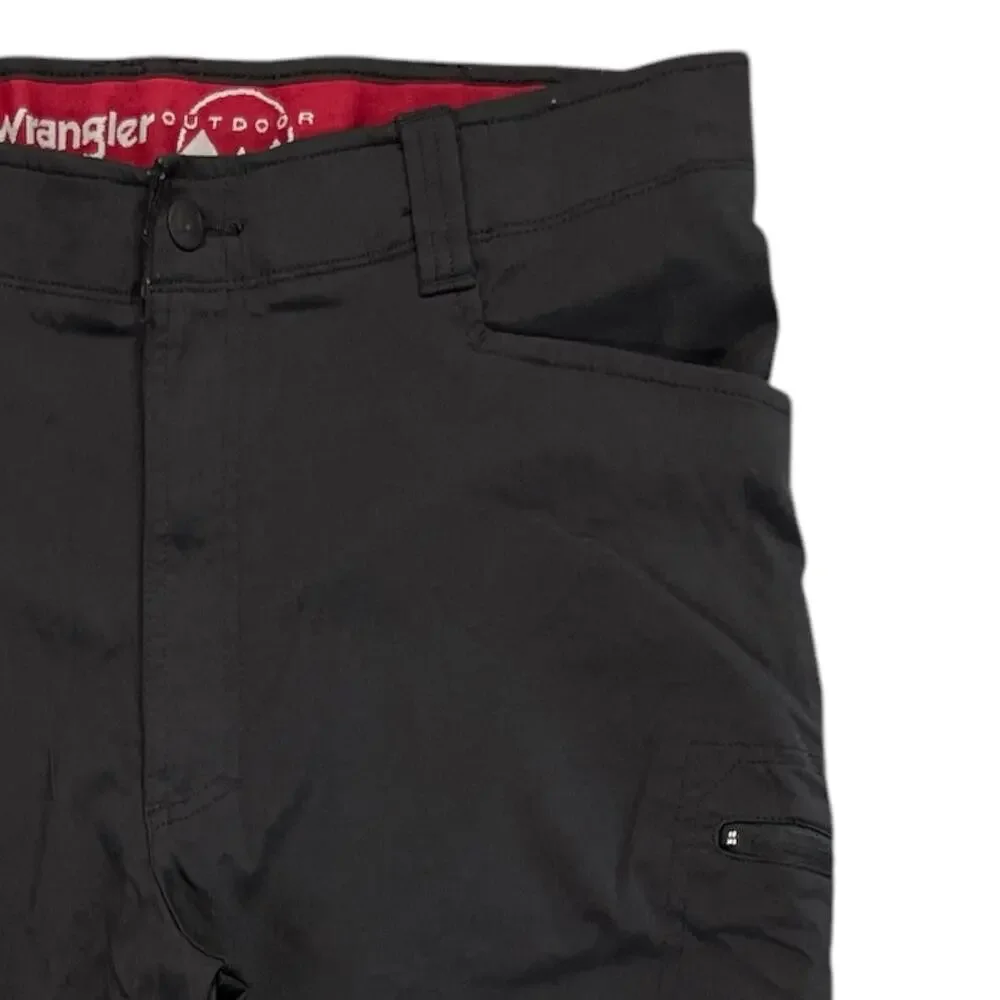 Wrangler Outdoor Men’s Black Pants 36x34 Nylon Stretch Hiking Utility